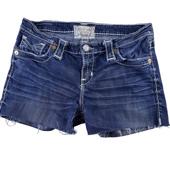 Big Star Pants - Big Star Jean shorts Cutoff Womens short-short Distressed Nina Denim Size 32 Y2K